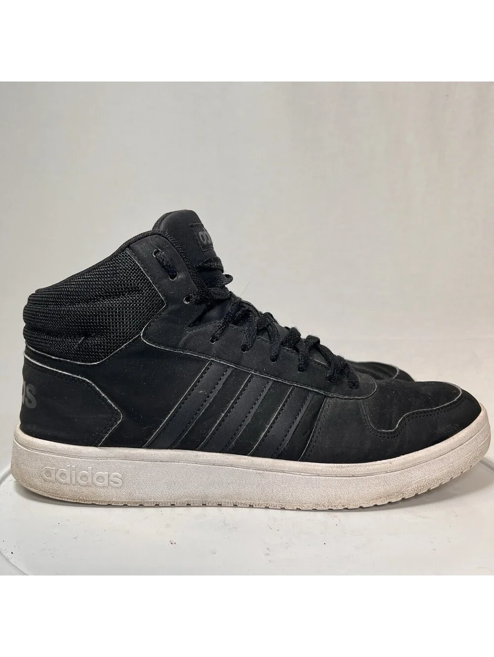 Adidas Hoops 2.0 Mid Black Carbon DB0113 Size 12
